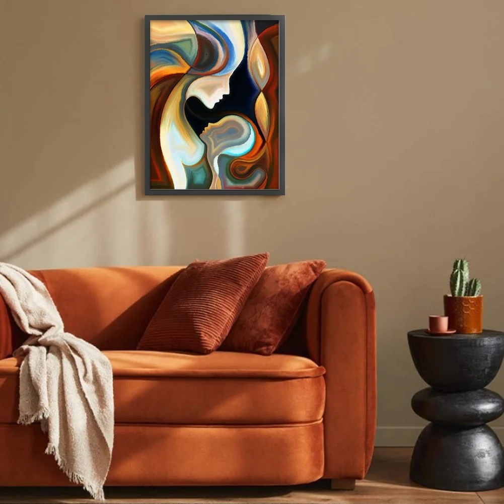 9CT Full Stamped Cross Stitch Bead Embroidery- Figure(Canvas|30*40CM)