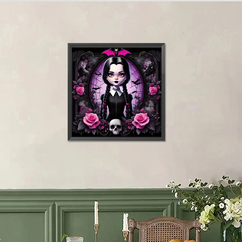 Diamond Painting - Full Round Drill - Halloween Girl(Canvas|40*40cm)