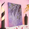 Kits d&rsquo;art bricol&eacute;s en perles perl&eacute;es violettes pour adultes d&eacute;coration murale avec cadre 30x40cm