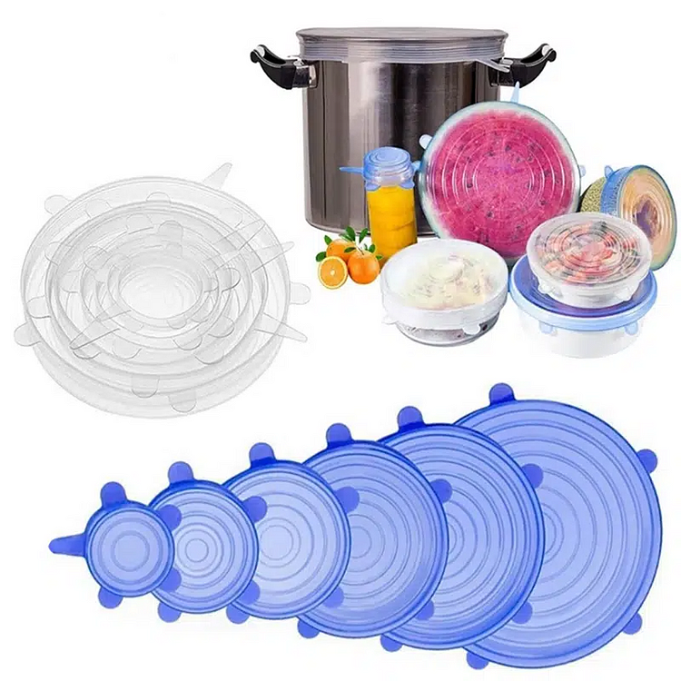12-Piece of Stretchable and Fresh-keeping Silicone Covers