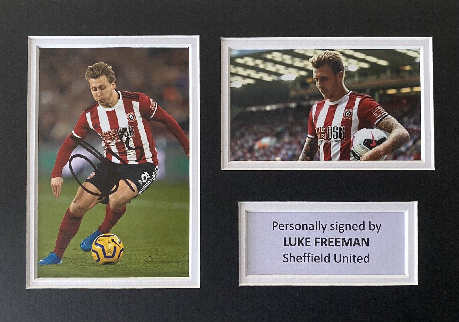 Luke man Hand Signed Sheffield United Photo Poster painting In A4 Mount Display