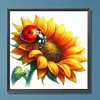 Diamond Painting-DIY Full Round Drill Sunflower Ladybug