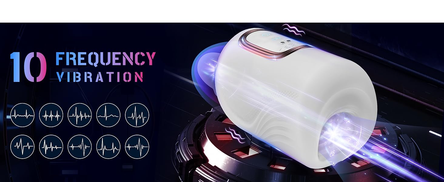 Male masturbator with 10 Vibration Modes