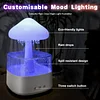 Rain Cloud Humidifier with Water Drops and Rain Sounds - Great for Bedrooms and Large Rooms, Mushroom Waterfall Light, Rain Cloud Humidifier and Diffuser with Colored Night Light