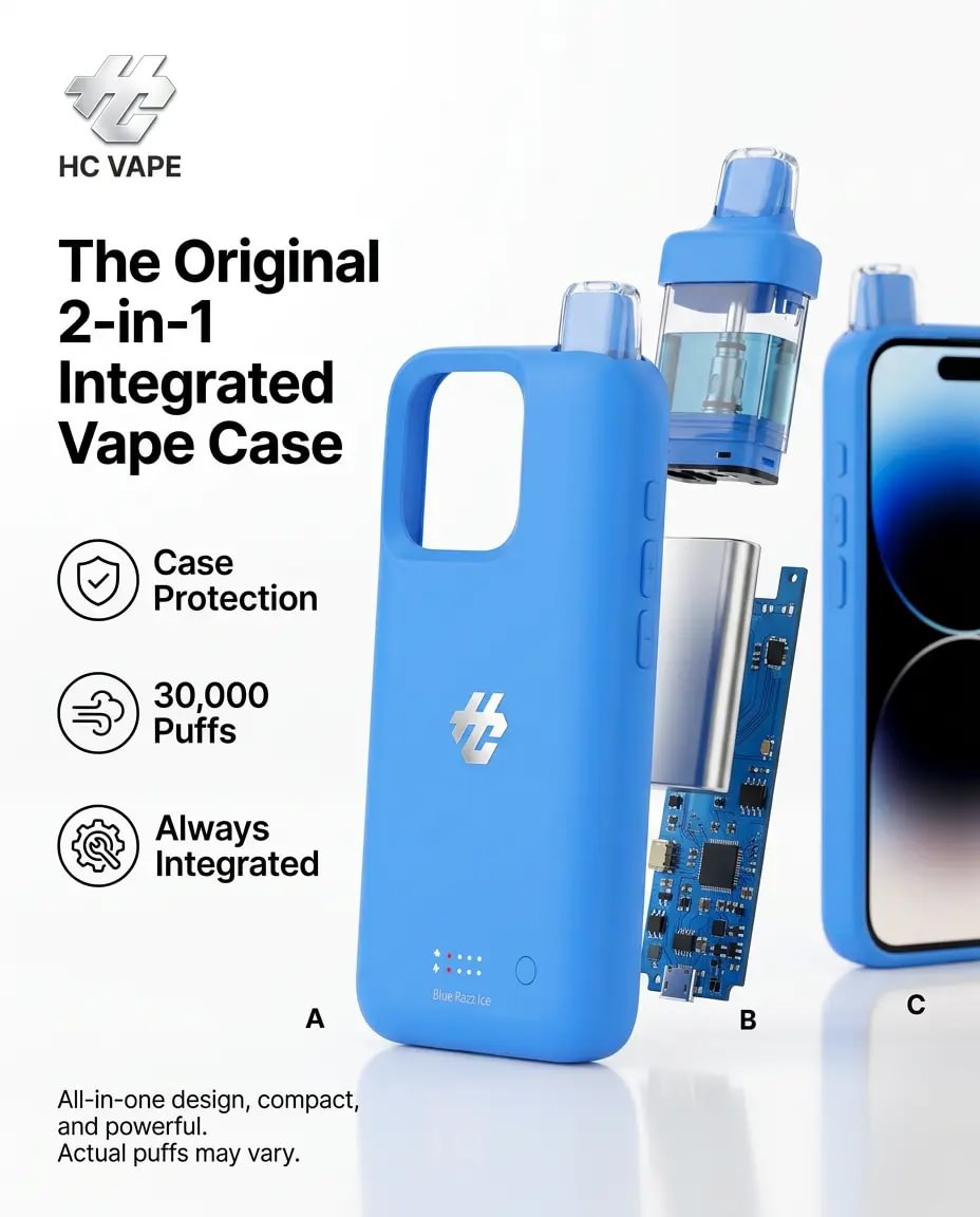 Hcase Bundle – Built-in Vape Phone Case with Pods | 2-in-1 Integrated Vape  Case