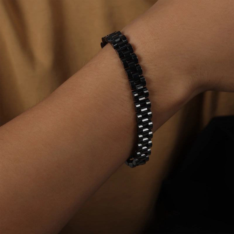 Minimalist Color Block Titanium Steel Plating Unisex Bracelets