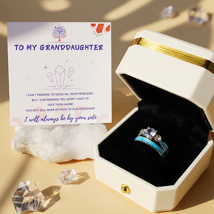 GRANDDAUGHTER - My Love Is Forever - Turquoise 2 - Piece Ring
