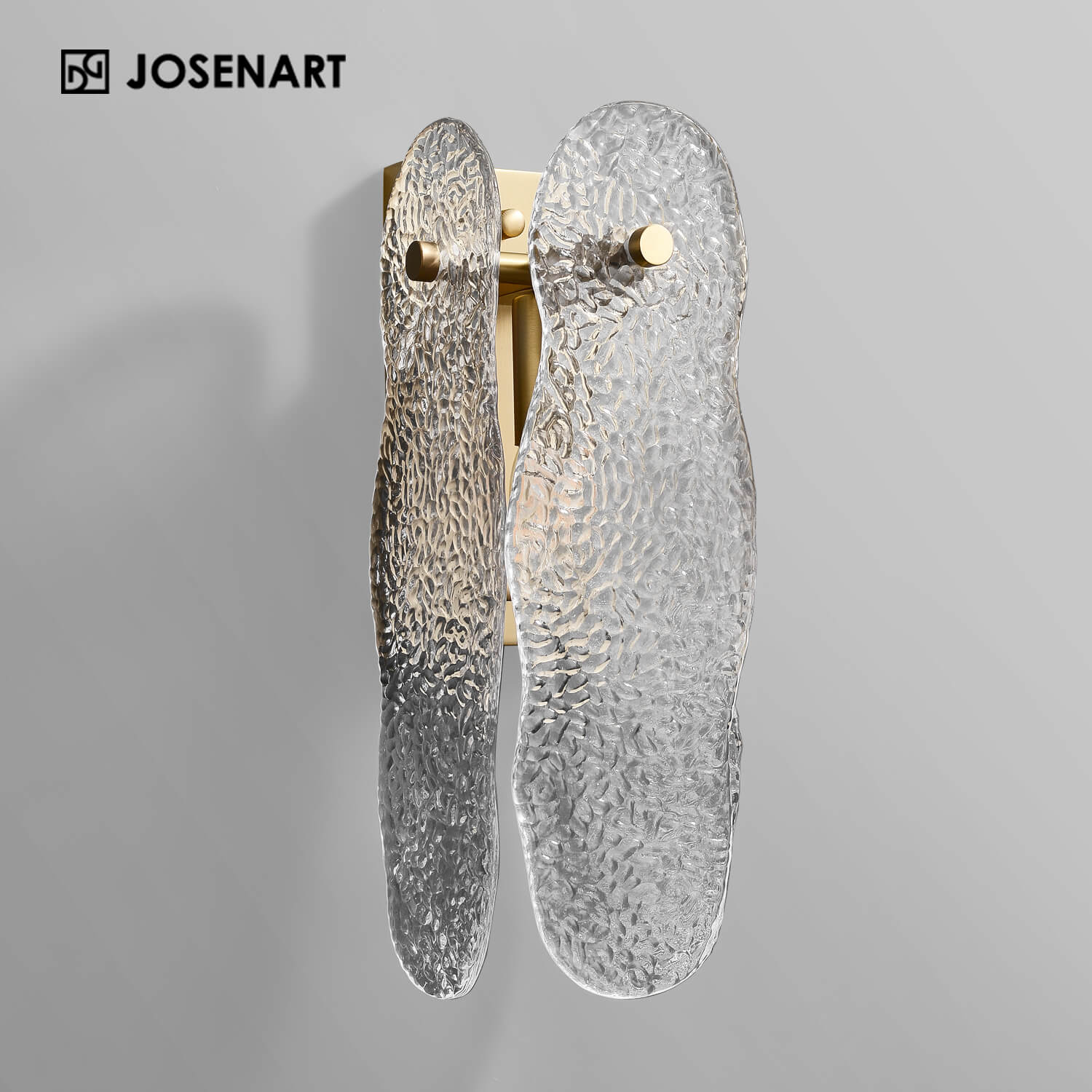 Modern Glass Sconce with Water Ripple JOSENART Josenart