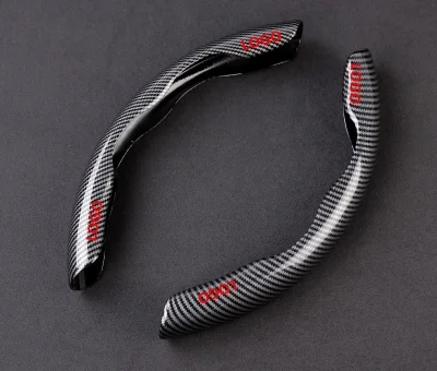 Car Steering Wheel Cover Water Transfer Carbon Fiber Pattern Ultra-thin Sweat-absorbent Anti-slip Steering Wheel Cover