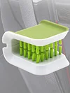 Car Seat Belt Cleaning Brush Double Sided U Type Foldable Safe Belt Washing Tool