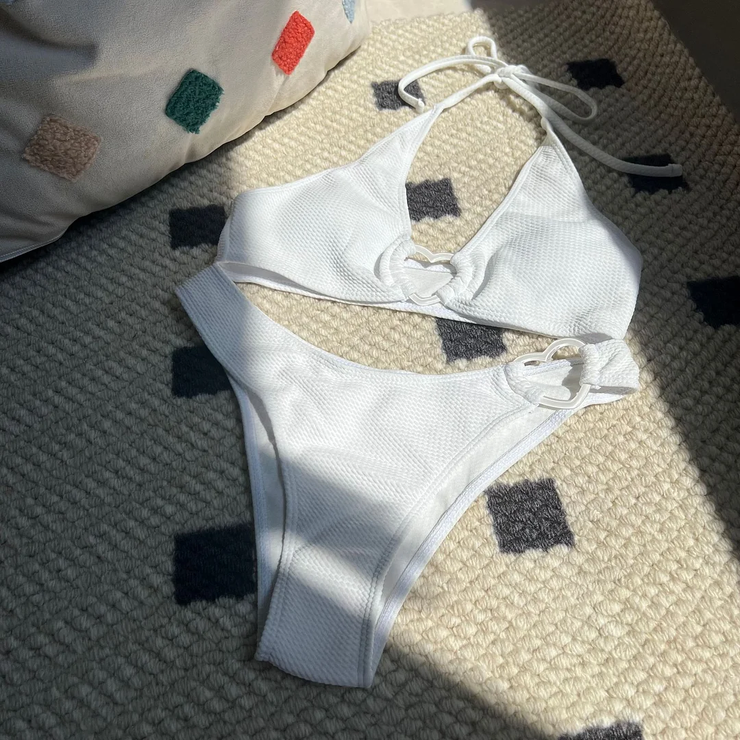 Churchf Sanyuan Fao 2023 New Love Special Fabric Split Swimsuit Bikini Bikini