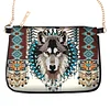 DIY Wolf Diamond Painting Leather Crossbody Chain Bag