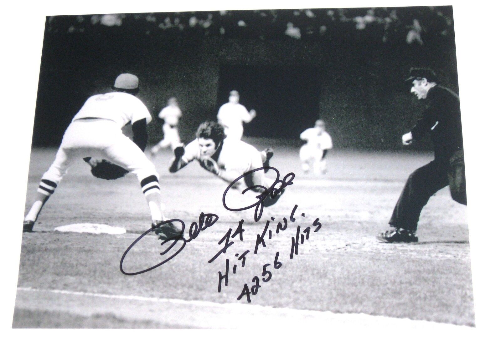 PETE ROSE HAND SIGNED AUTOGRAPHED 8X10 FENWAY PARK Photo Poster painting WITH PROOF AND COA