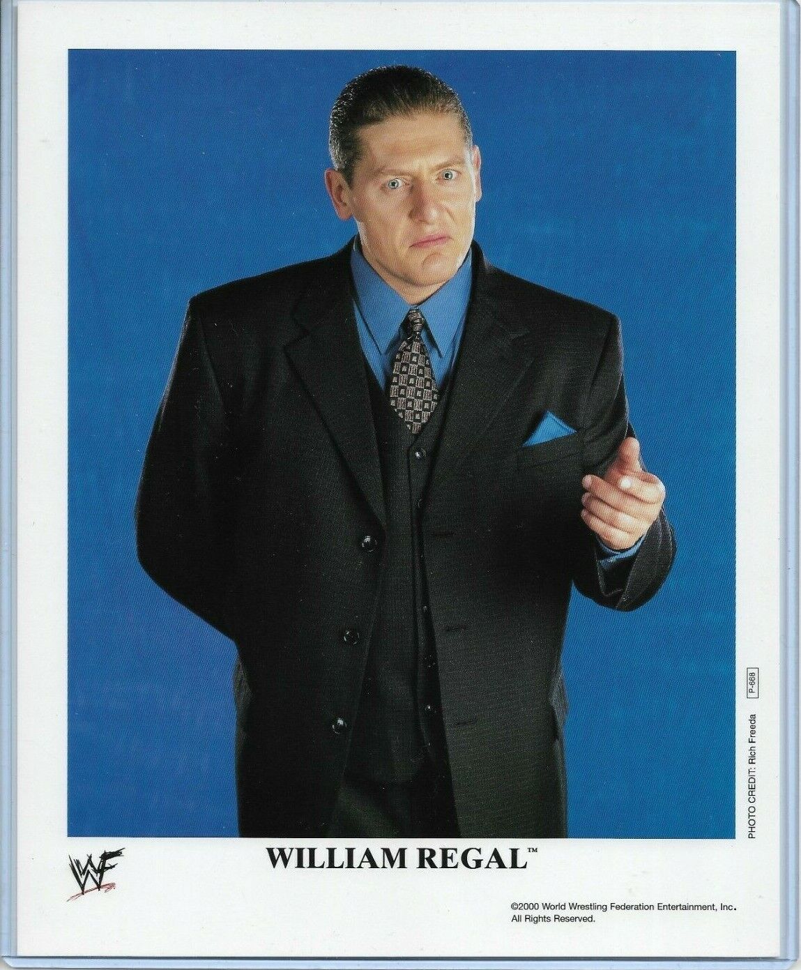 WWE WILLIAM REGAL P-668 OFFICIAL LICENSED AUTHENTIC ORIGINAL 8X10 PROMO Photo Poster painting