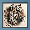 Diamond Painting -DIY Round Drill Stone Art Tiger(40x40cm)