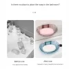 Wall Mounted Soap Dish Drain Transparent Acrylic Soap Holder Household Self Adhesive Soap Sponge Dish Bathroom Accessories
