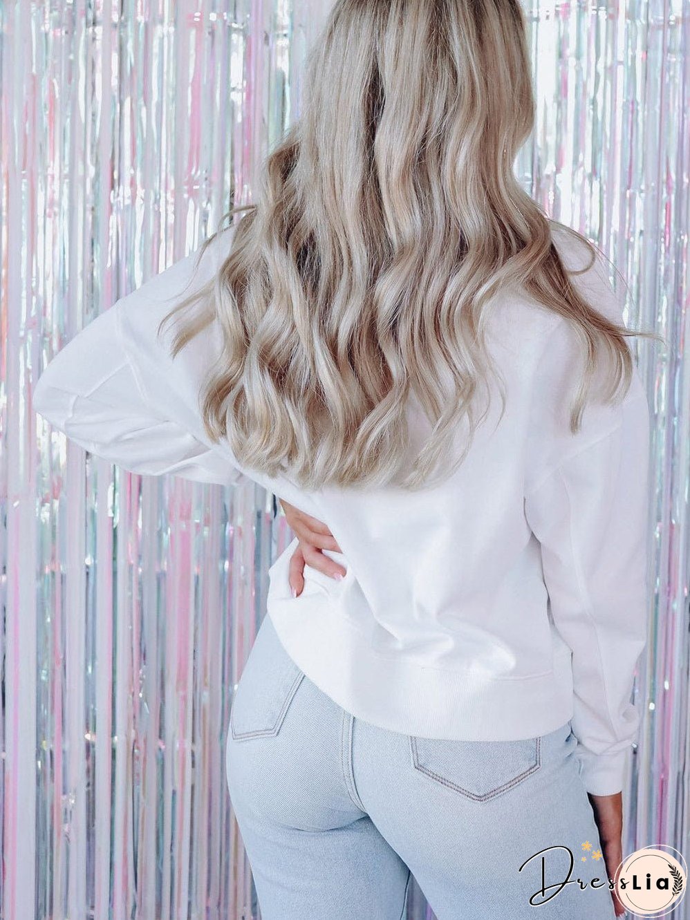 White Southern Belle Graphic Pullover Sweatshirt