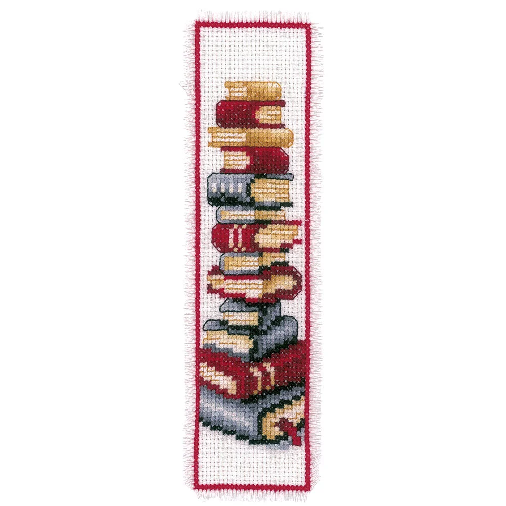 14ct 2-Strand Double-sided Counted Cross Stitch Bookmark - Book(18*6cm)