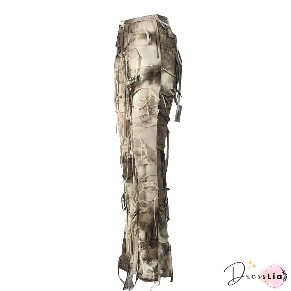 Fringed Casual Pants