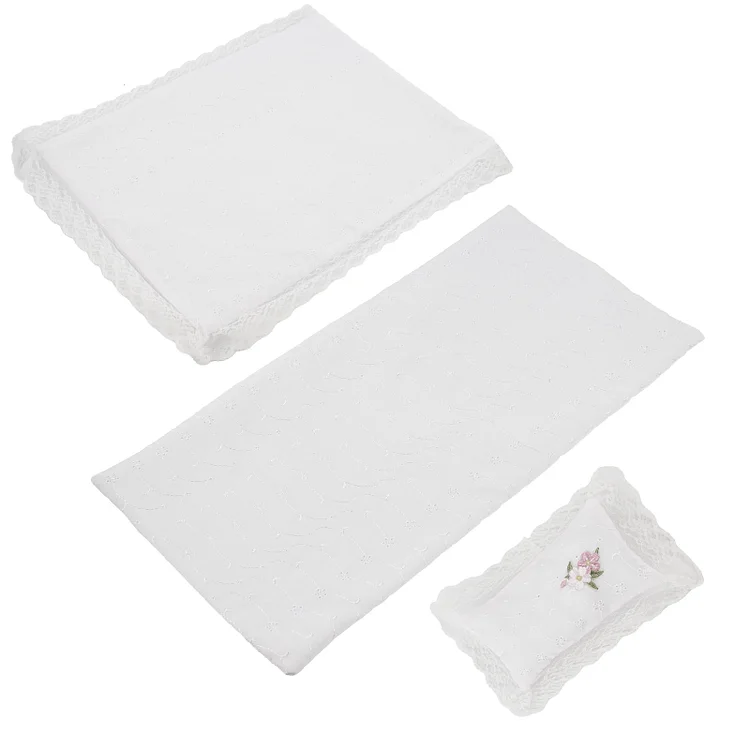 17"-22" Reborn Baby Doll White Lace Bedding 3 Pcs Accessories Set：Realistic Reborn Baby Dolls By Rsgdolls®