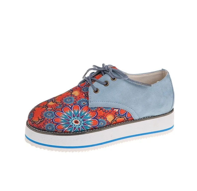 Vulcanize Shoes Sneakers Women Shoes Ladies Floral Print Lace Up Fashion Platform Casual Shoes for Women 2021 Zapatillas Mujer