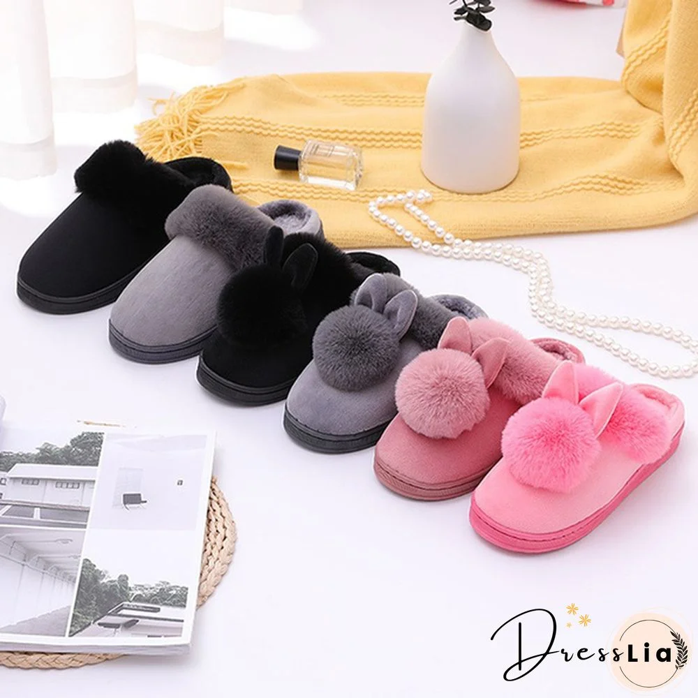 Winter Womens Indoor Shoes Cotton Cartoon Slippers Warm Home Shoes Women Cute Slippers Plus Size 36-41 Pantufas Feminino