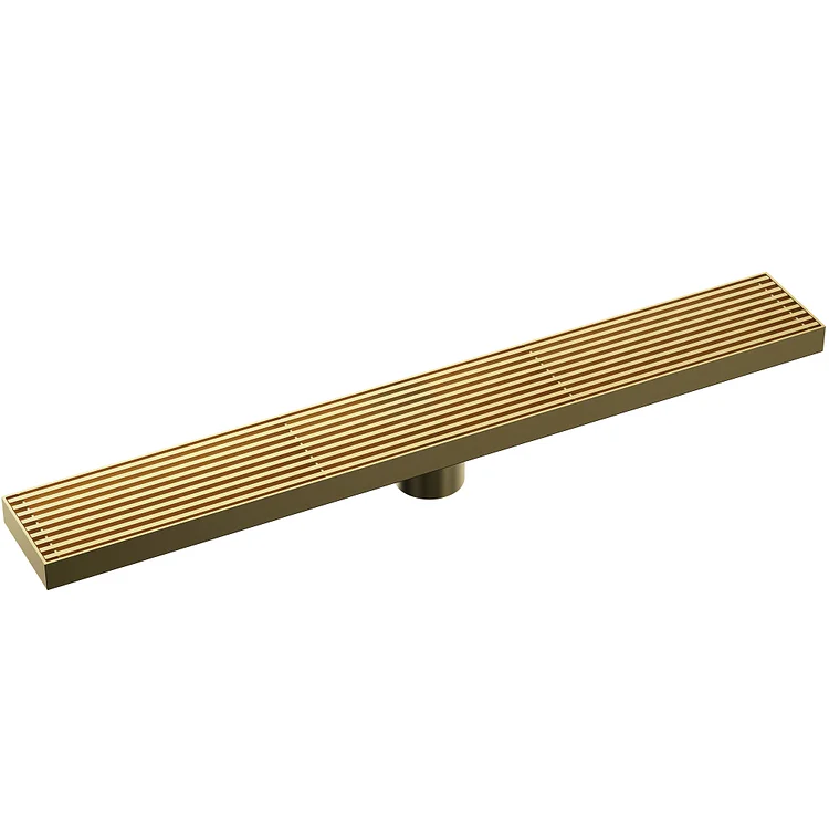 SFS-3070-GD The EVERSTEIN brushed gold 60-centimeter long rectangular stainless steel floor drain
