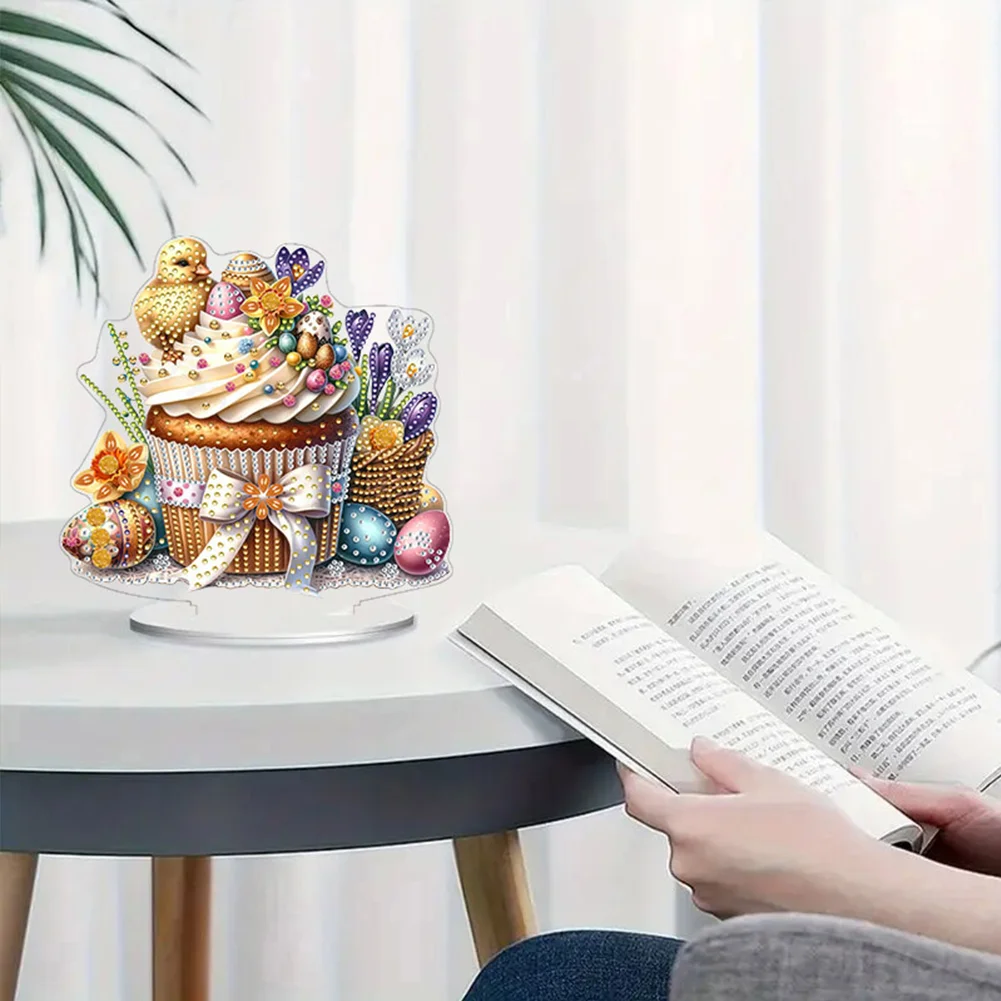 DIY Easter Cake Special Shaped Acrylic Desktop Diamond Painting Art Office Decor