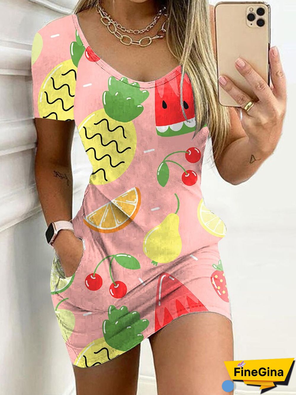 New Casual Floral Print Stitching Party Dress Sexy O Neck Slim Mini Office Dress Street Fashion Pocket Women Summer Beach Dress