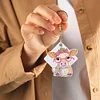 6pcs/set DIY Diamond Painting Special Shape Double Sided  Diamond Art Keyring Keychain Kit (Calf)