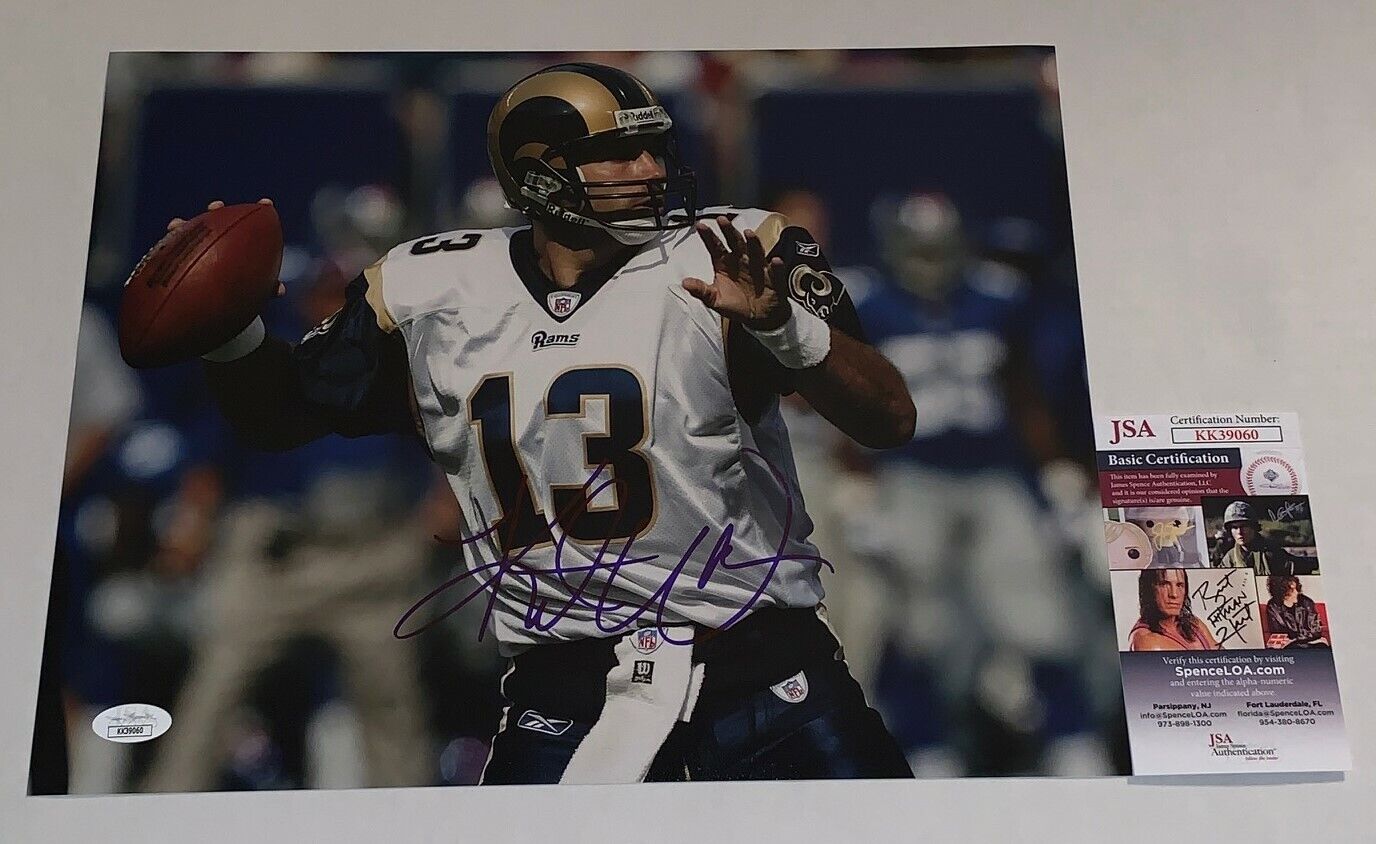 Kurt Warner signed St. Louis Rams 11x14 Photo Poster painting autographed 3 JSA