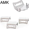 AMK 8Pcs RC Crawler Stainless Steel TRX6 Chassis Armor Portal Axle Protector Battery Tray Skid Plate for 1/10 TRX-6 G63 6X6