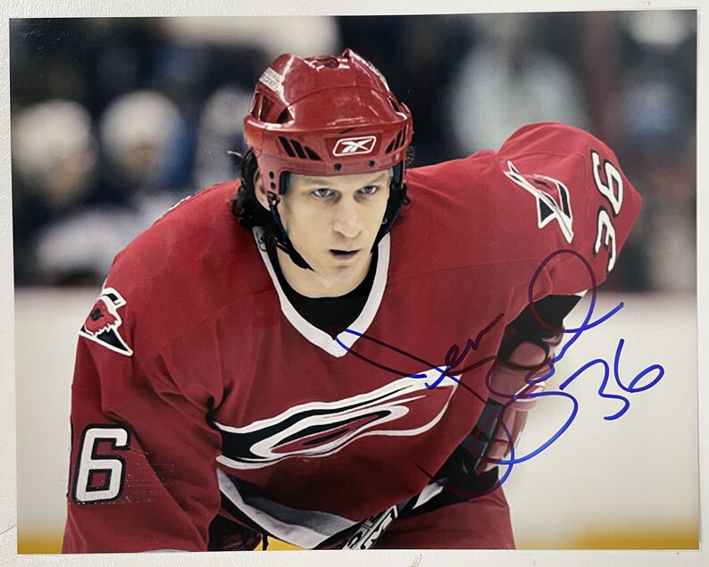 Jesse Boulerice Signed Autographed Glossy 8x10 Photo Poster painting Carolina Hurricanes - COA Matching Holograms