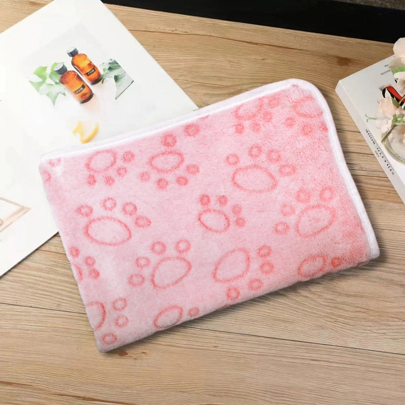 In Stock Pet Blanket Four Seasons Universal Cat And Dog Blanket Thickened Flannel Paw Printing Blanket Pet Supplies