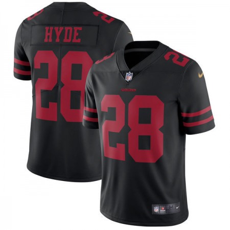 Youth San Francisco 49ers #28 Carlos Hyde  Black Vapor Untouchable Limited Stitched NFL Jersey