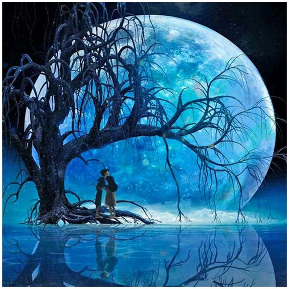 Moon 30x30cm(canvas) full round drill diamond painting