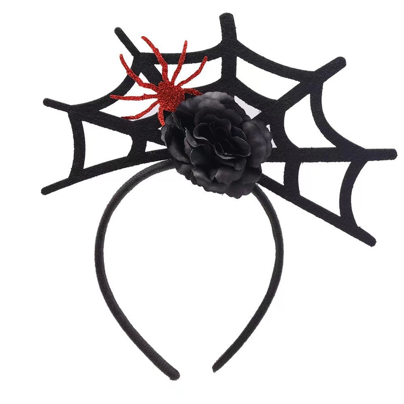 Halloween Funny Punk Flower Spider Spider Web Mixed Materials Party Festival