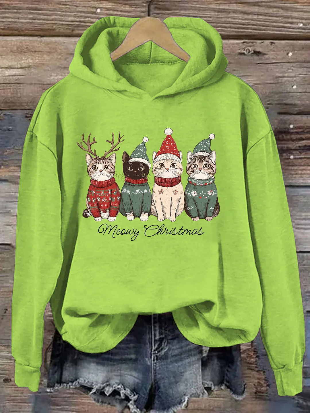 Meowy Christmas Hoodie