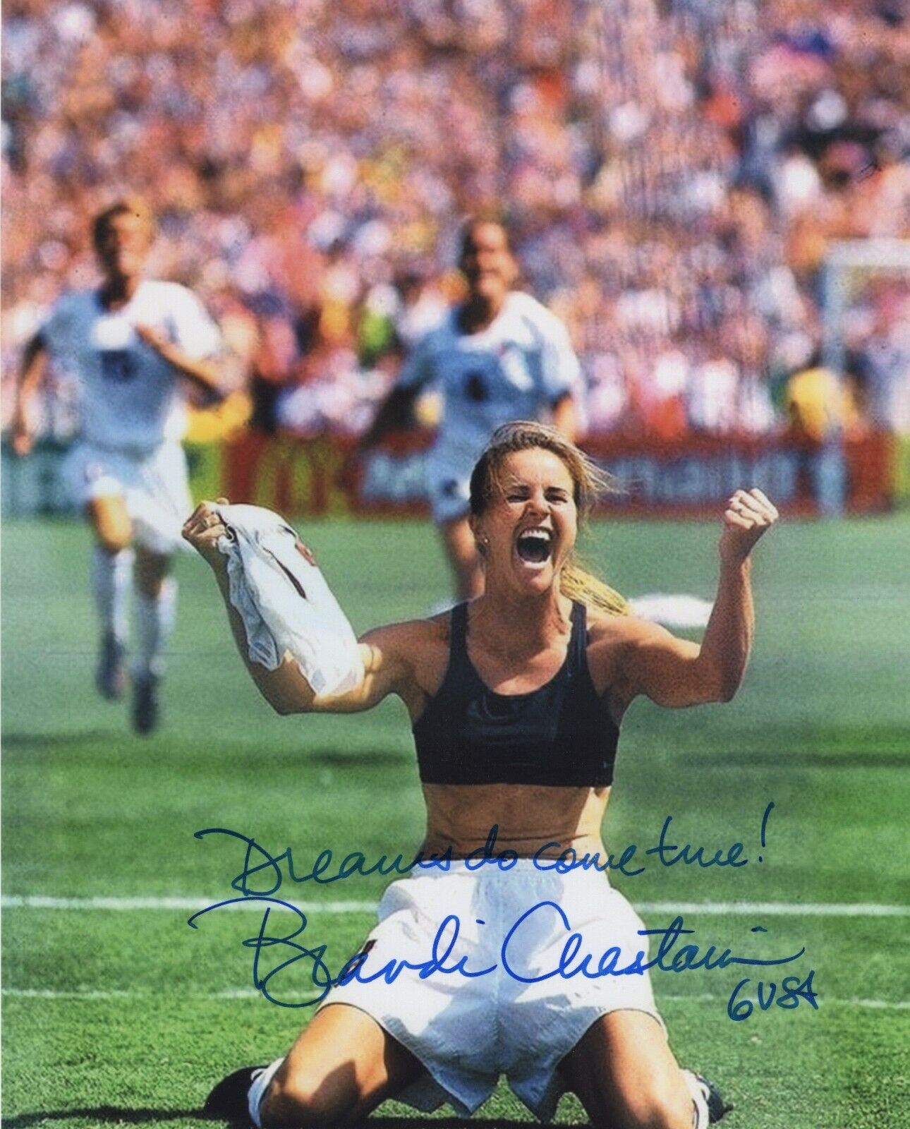 BRANDI CHASTAIN AUTOGRAPH SIGNED USA WOMENS 1999 WORLD CUP SOCCER 8X10 Photo Poster painting