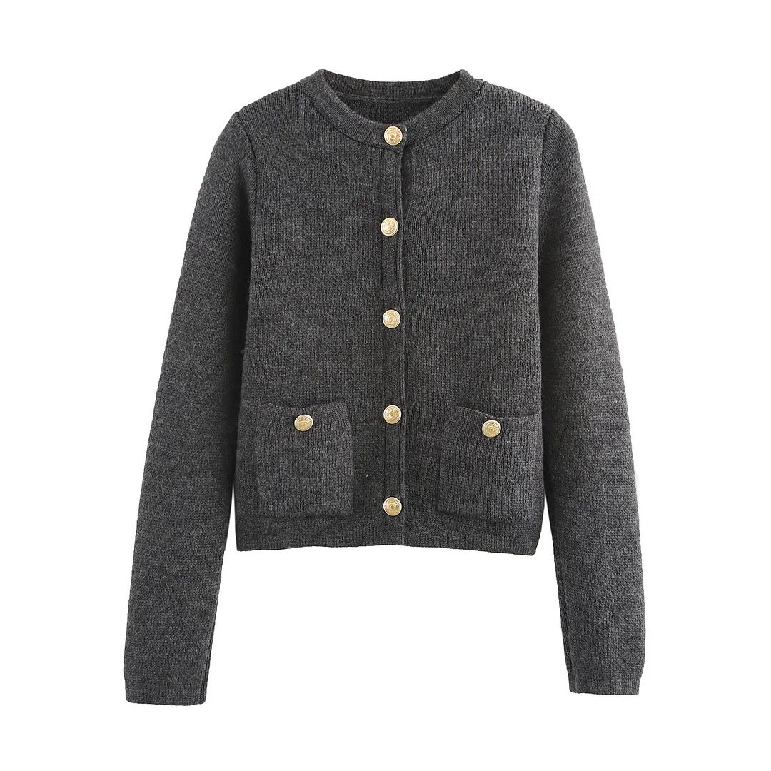 Nigikala Nigikala 2025 New Women's Button Knitted Jacket Little Scented Women's Sweater E3336