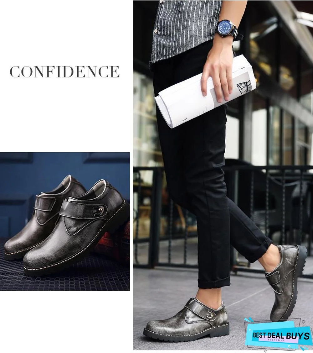 Men's Oxford Shoes Men Flats Fashion Genuine Leather Casual Men Shoes