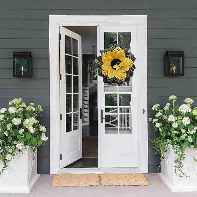 🐝🌻Bee Sunflower Wreath / Easter Bee Day Party Decoration