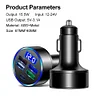5 Ports Car Charger USB C Car Adapter 15.5W 4USB+Type-C for iPhone for Samsung