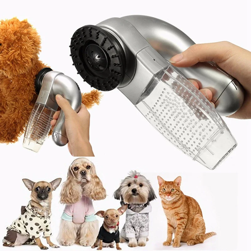 Cat Dog Vacuum Pet Hair Grooming Brush Portable Tool