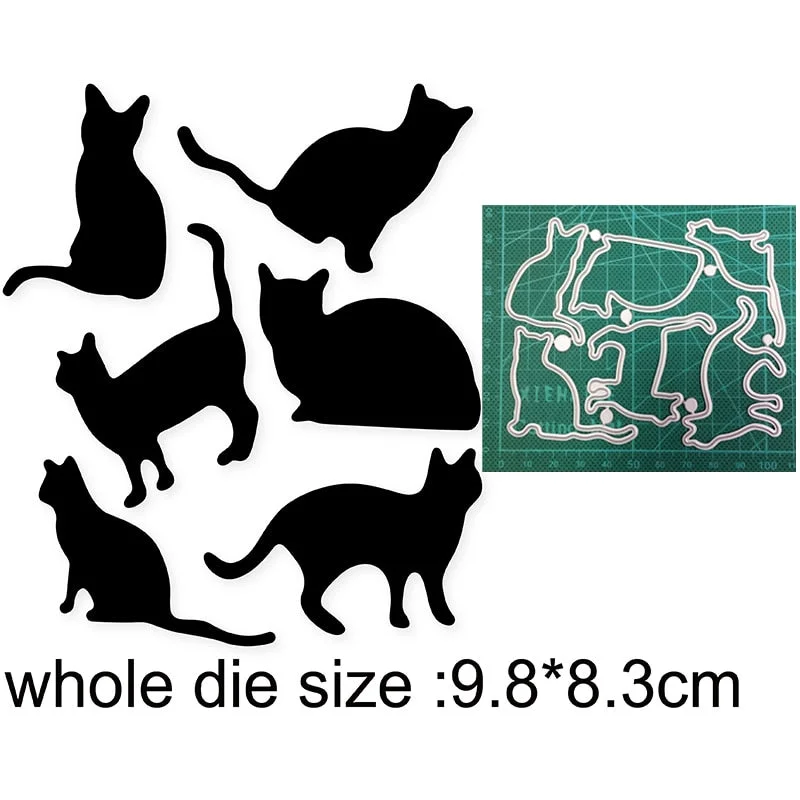 Fox Bear Owl Craft Dies Metal Cutting Dies Cut Die Mold Cat Catching Butterfly Scrapbooking Dies Paper Knife Mould Blade Punch