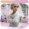 White Dressed Beauty Partial Drill Diamond Painting Kit 30x30cm