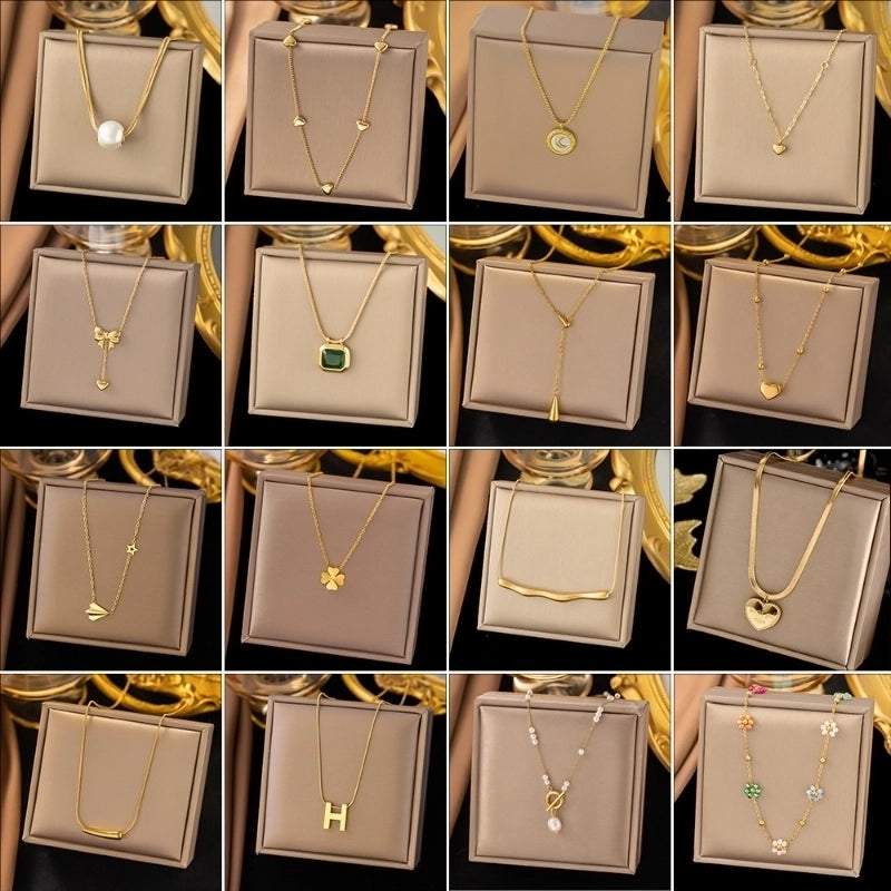 Sweet Commute Heart Shape Daisy Titanium Steel Plating Pendant Necklace