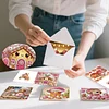 6PCS DIY Diamond Art Greeting Cards Xmas Gingerbread Man Congratulations Cards