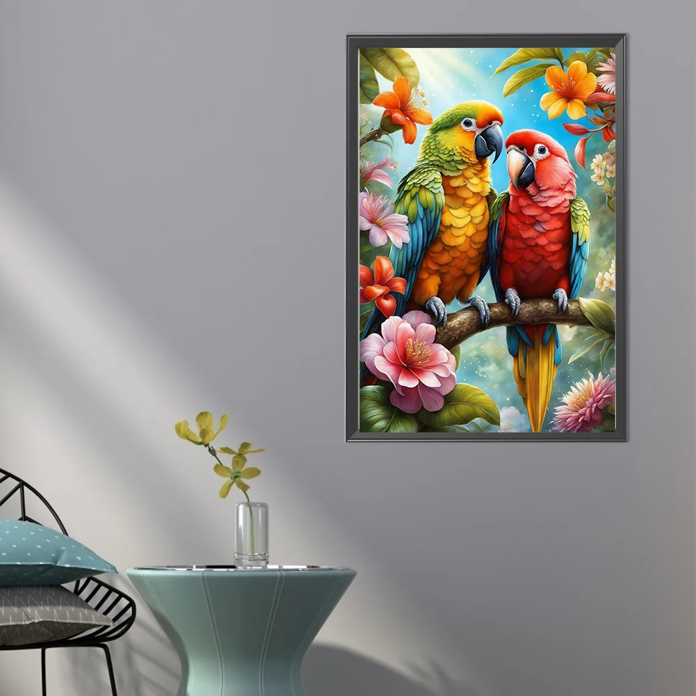 Partial AB Diamond Painting - Full Round Drill - Parrot(Canvas|45*65cm)