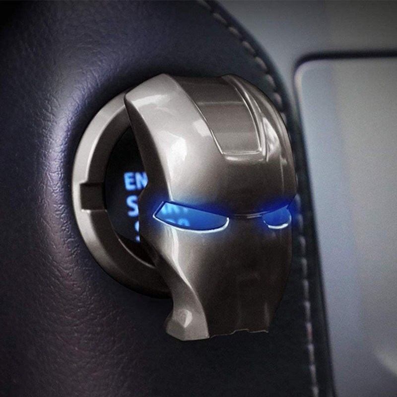 

Iron Man one click start sticker button point, Silver, 501 Original